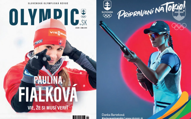 Predná a zadná obálka aktuálneho vydania časopisu OLYMPIC.sk.