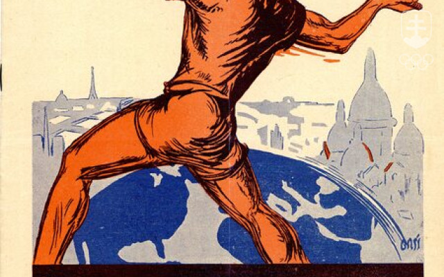 Obálka programu, vydaného k OH 1924 v Paríži.