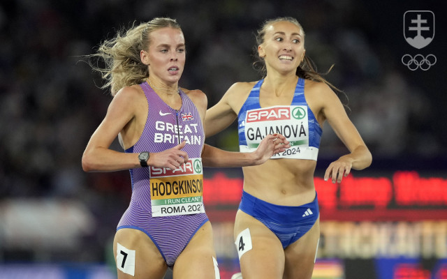 Gabriela Gajanová finišuje druhá vo finále na 800 m na ME v Ríme. 