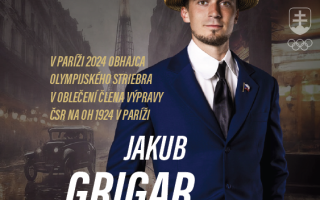 Jakub Grigar na titulnej fotografii časopisu OLYMPIC.sk jar/leto 2024.