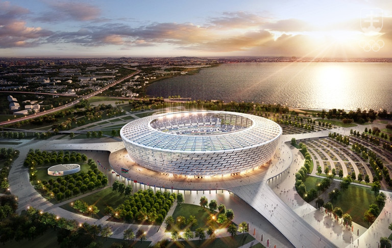 Takto má po dokončení vyzerať srdce Európskych hier 2015: Národný štadión. VIZUALIZÁCIA BEGOC