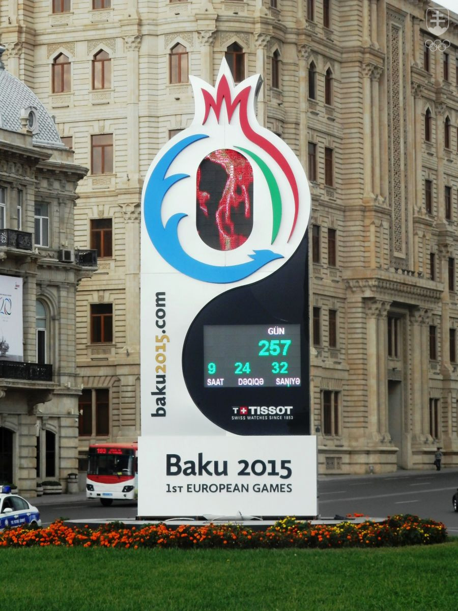 Odpočítavanie času do začiatku Európskych hier 2015 vidíte v meste na troch miestach. FOTO: ĽUBOMÍR SOUČEK