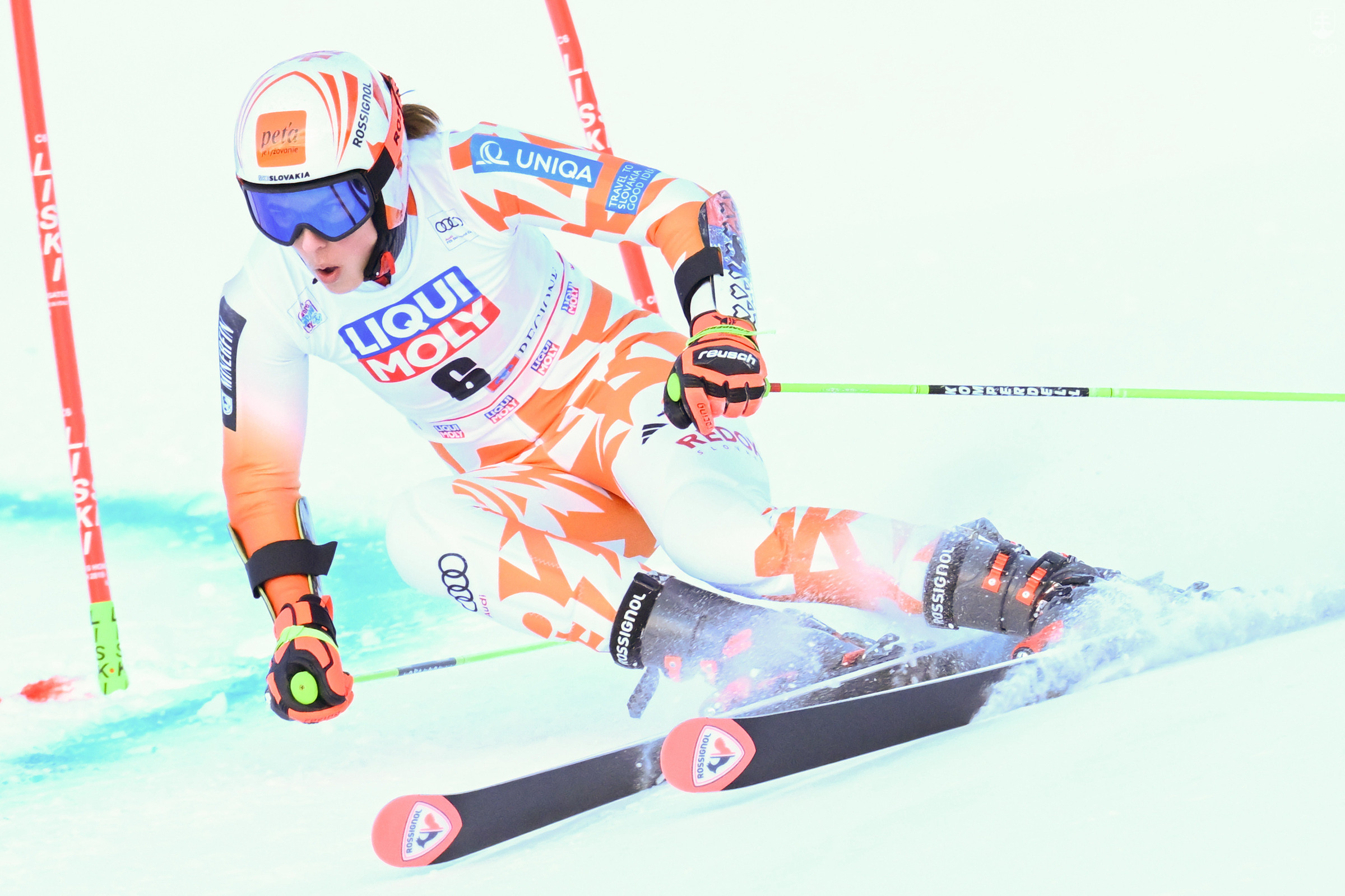 Petra Vlhová v obrovskom slalome v Sestriere