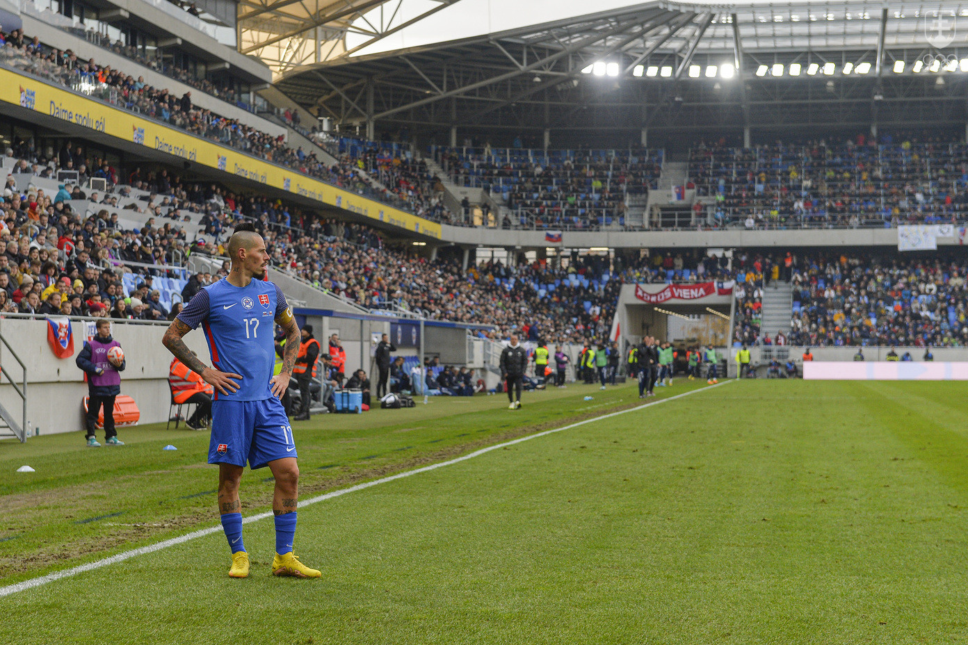 Hamšíkovu reprezentačnú rozlúčku sledovalo zaplnené hľadisko Národného futbalového štadióna.
