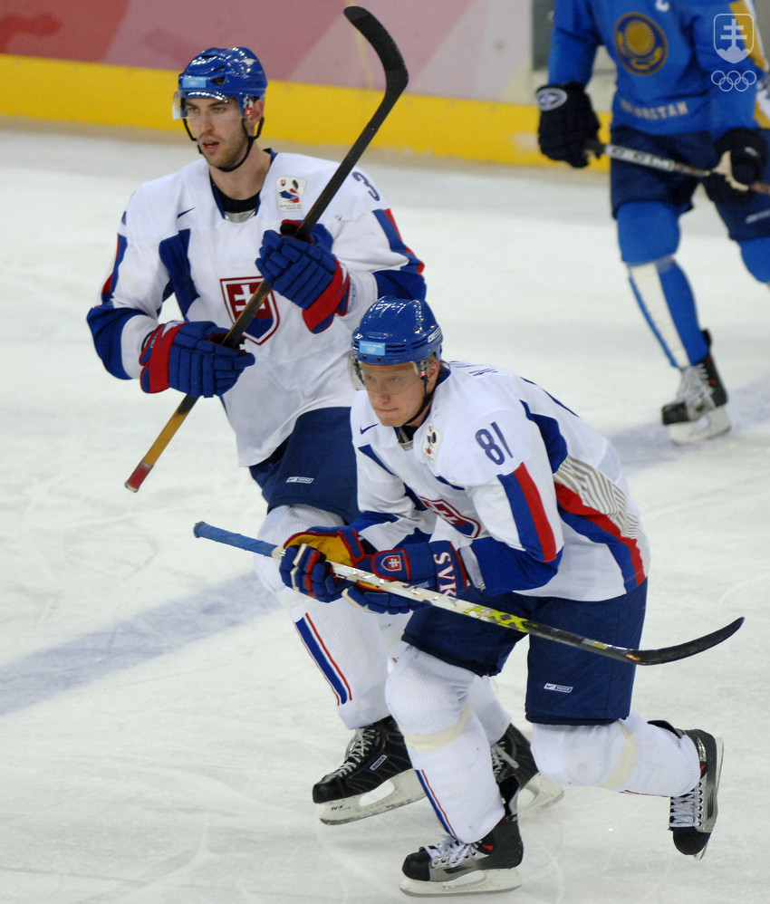 Na momentke z Turína 2006 Zdeno Chára a Marián Hossa.