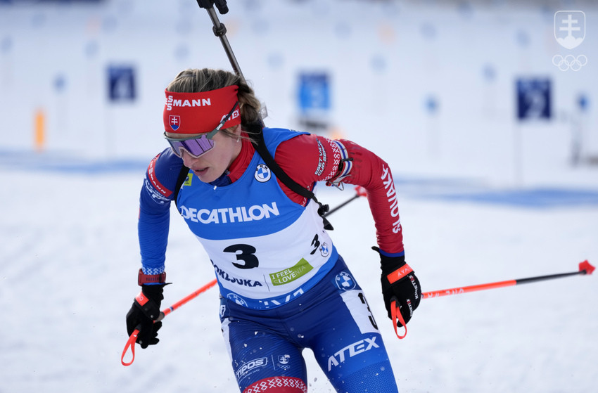 Paulína Bátovská-Fialková v Pokljuke.