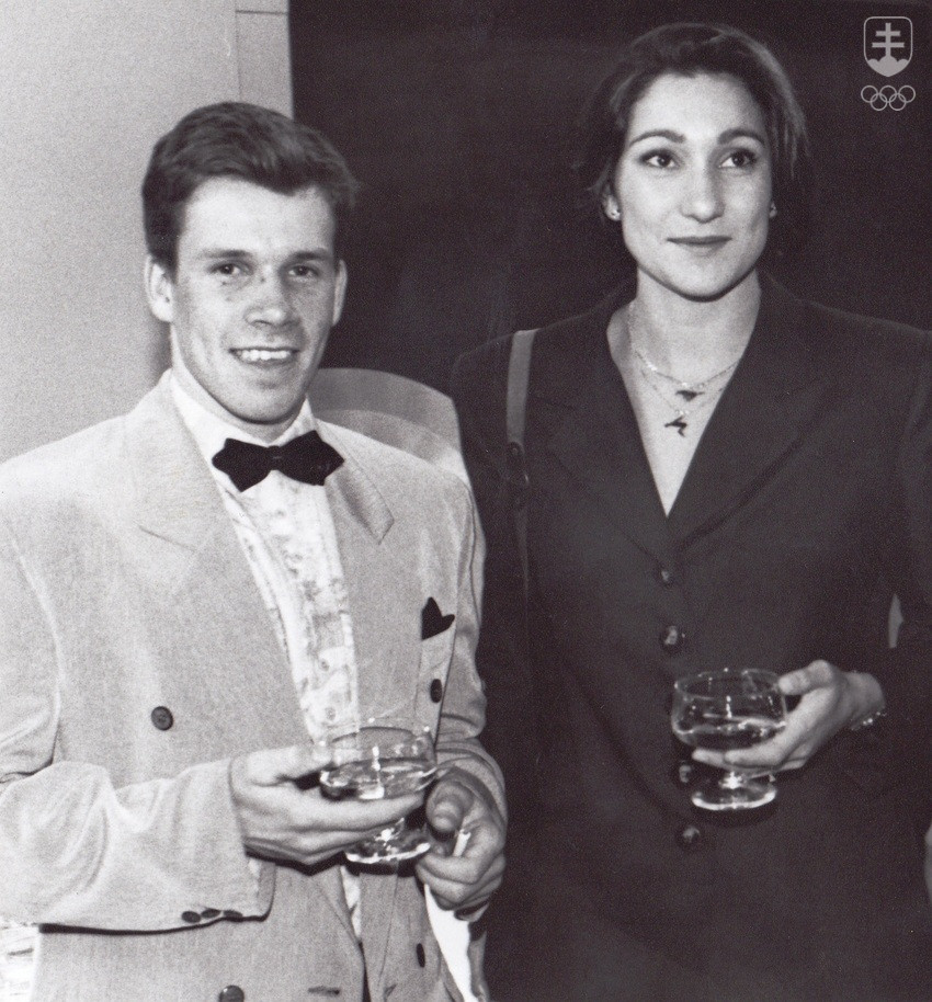 Dvaja najúspešnejší v histórii ankety Športovec roka na slávnosti v roku 1995: vtedy 16-ročný Michal Martikán a ešte nie 20-ročná Martina Moravcová.