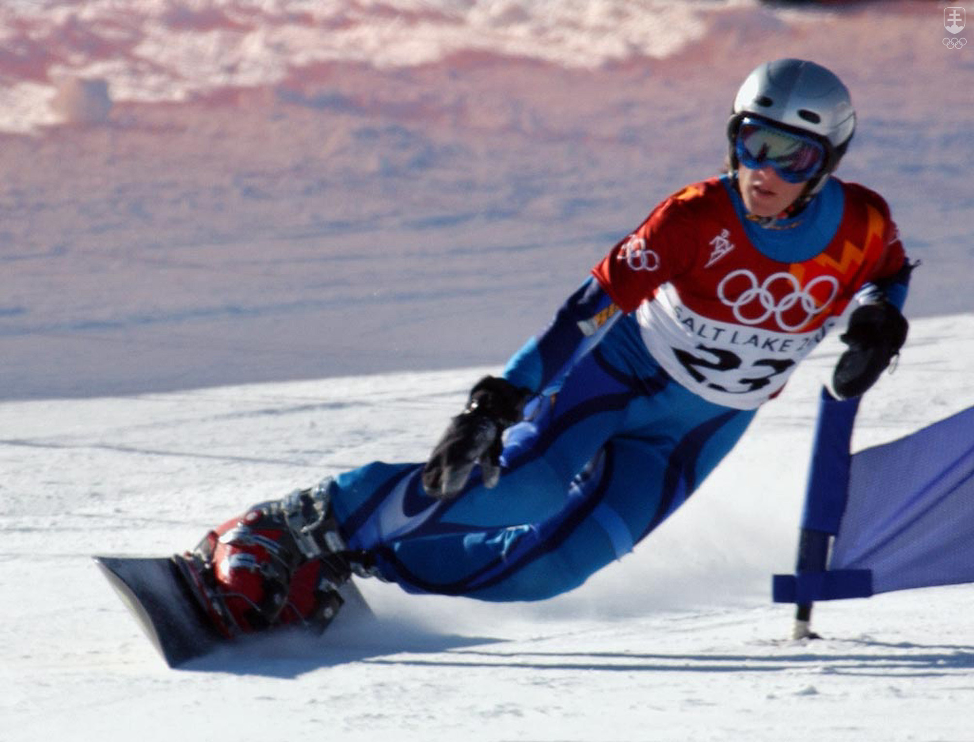 Jana Šeďová na trati paralelného obrovského slalomu na ZOH 2002 v Salt Lake City.