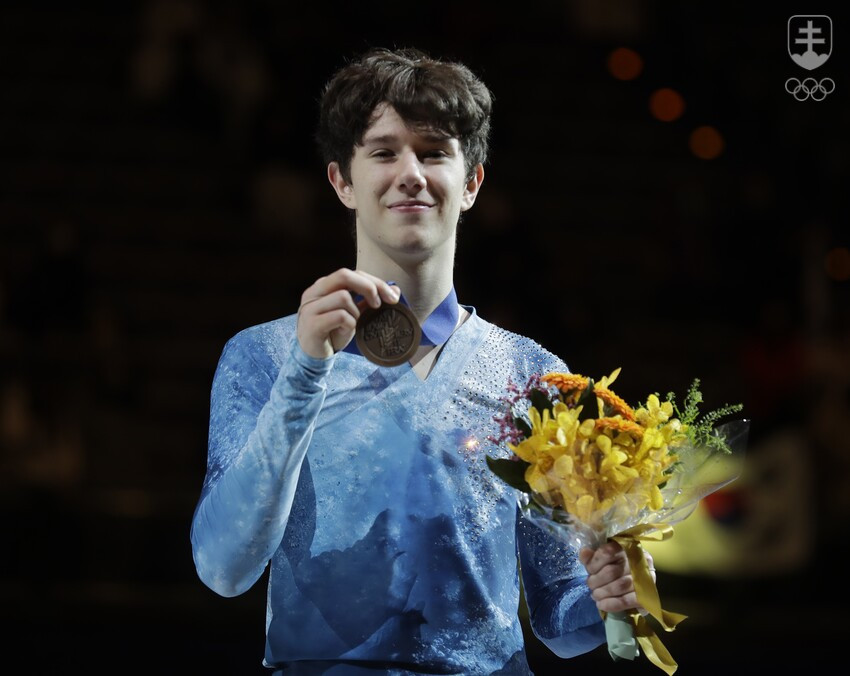 Adam Hagara s bronzovou medailou.