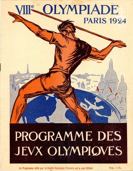 Obálka programu, vydaného k OH 1924 v Paríži.