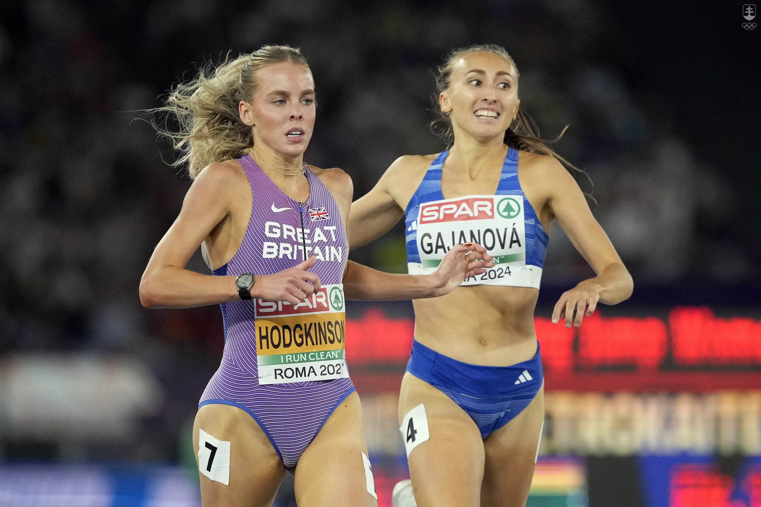 Gabriela Gajanová finišuje druhá vo finále na 800 m na ME v Ríme. 