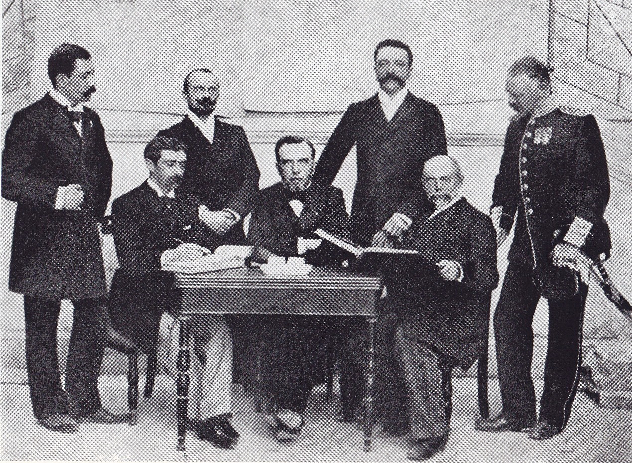 Historicky prví členovia Medzinárodného olympijského výboru, ustanoveného 23. júna 1894. 