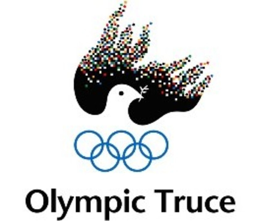 Logo Olympijského prímeria, na ktorého dodržiavanie vyzvalo Valné zhromaždenie Organizácie spojených národov.