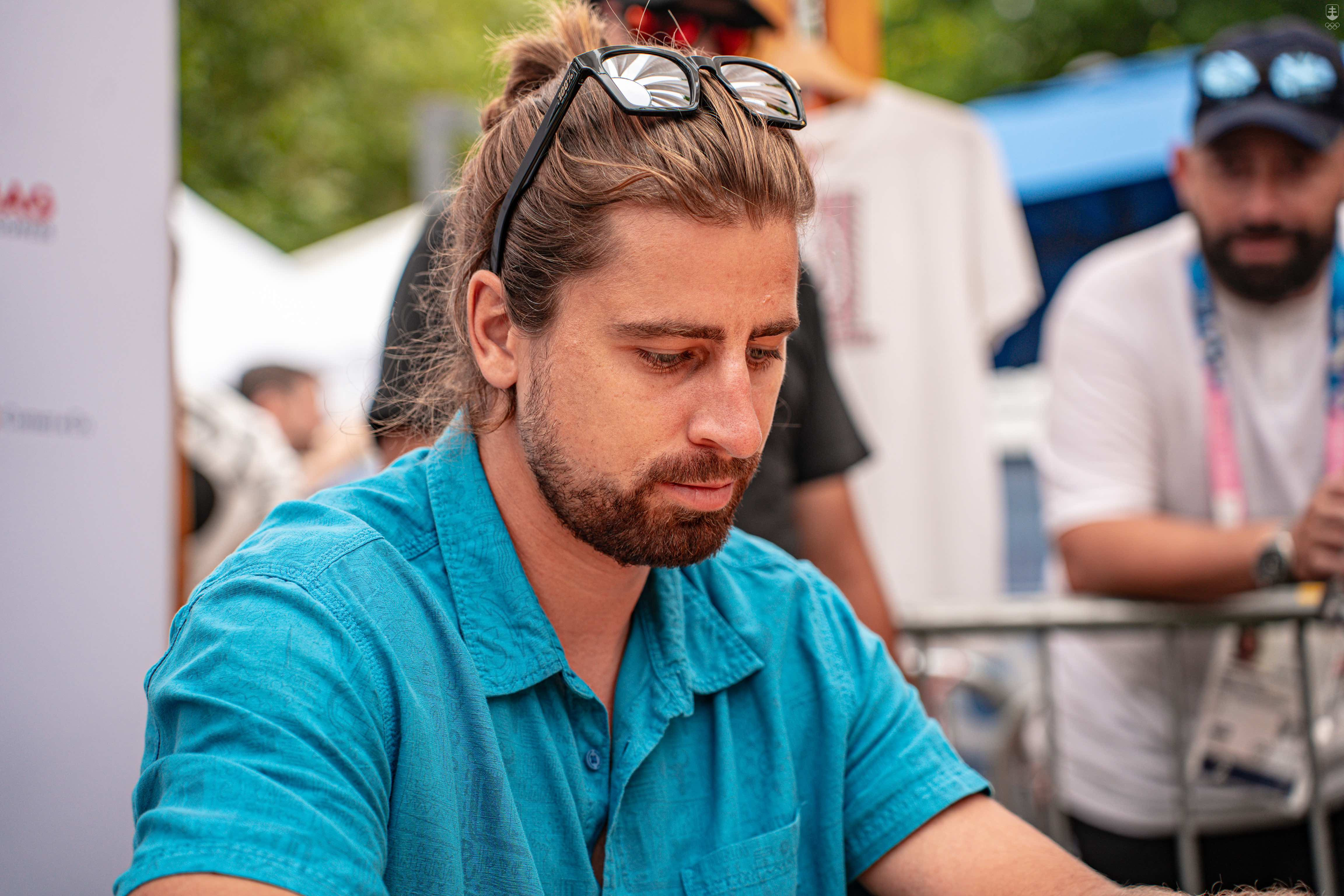 Peter Sagan počas autogramiády v Maison Slovaque